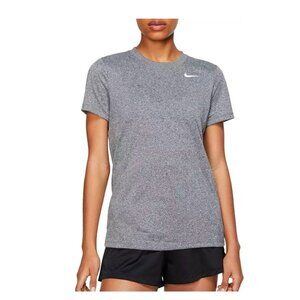 Nike Womens Heathered Gray Training T-Shirt XS Dri-Fit Lightweight Athletic Acti